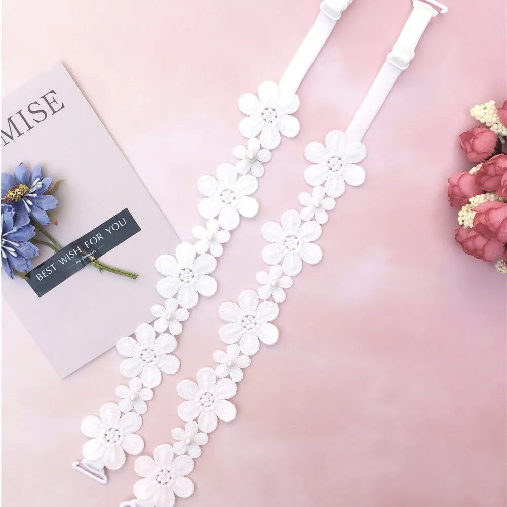 Flower Pearl Bra Strap