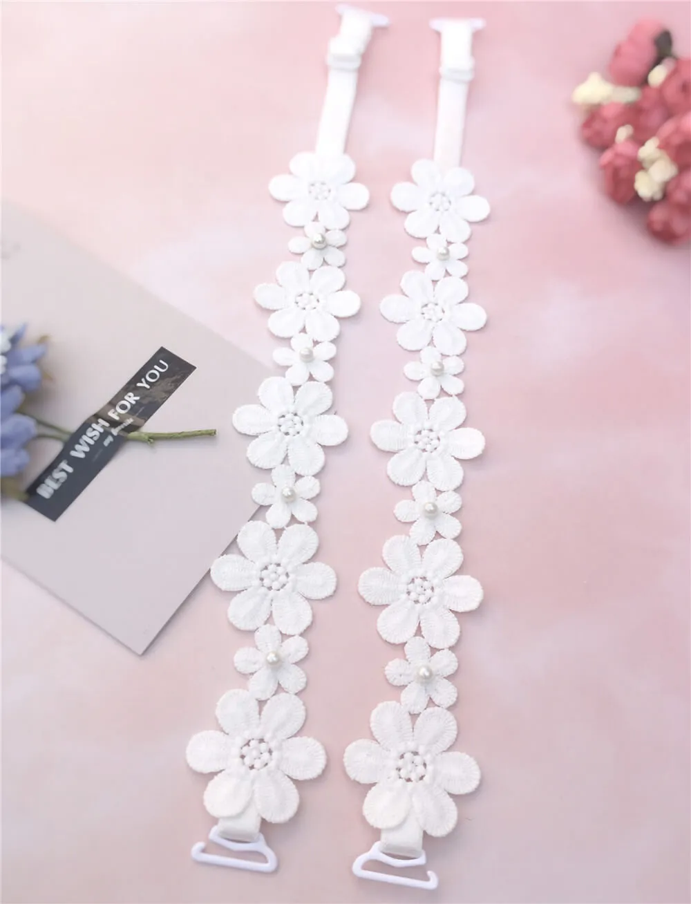 Flower Pearl Bra Strap