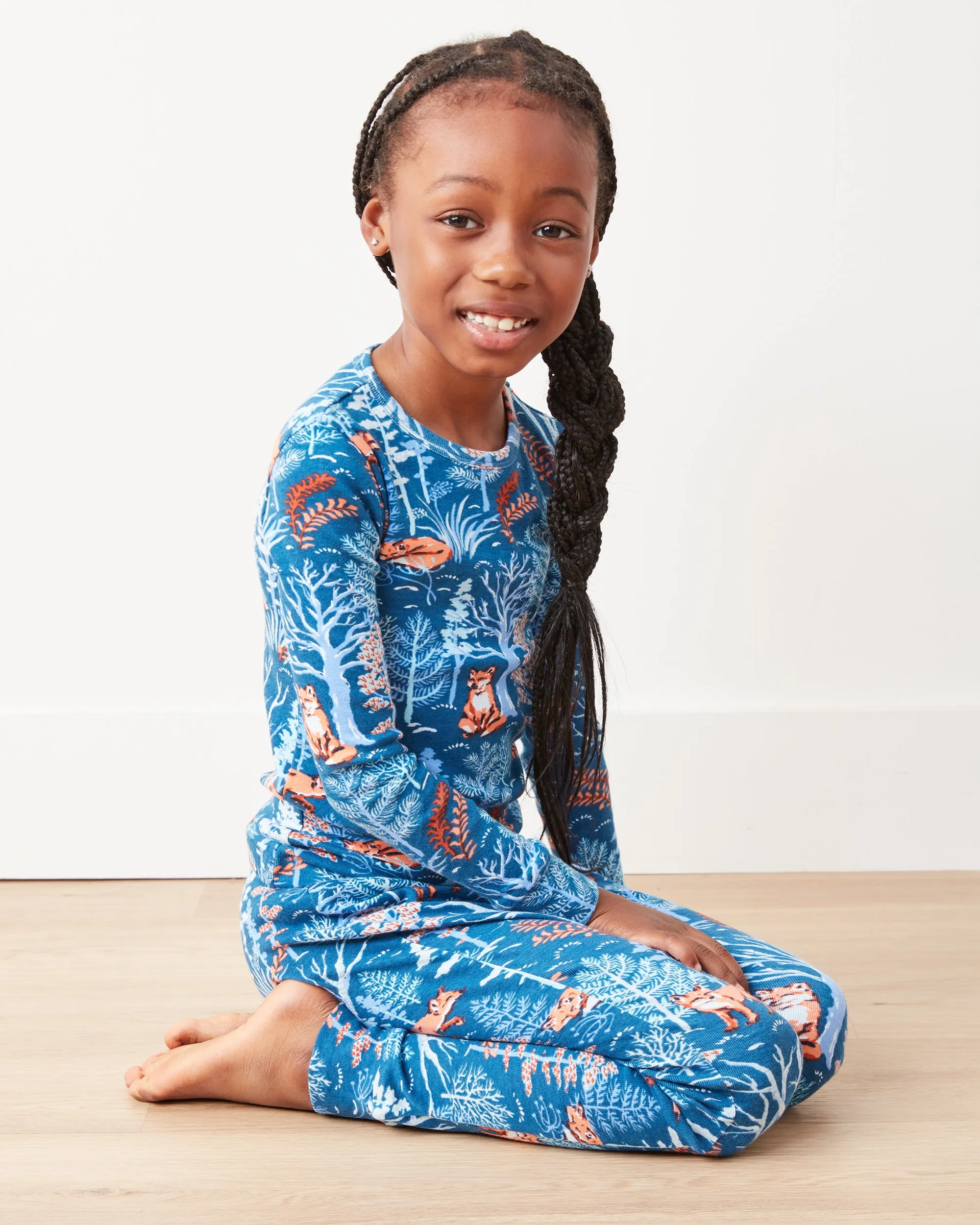 Fox & Folklore - Kids PJ Set - Indigo