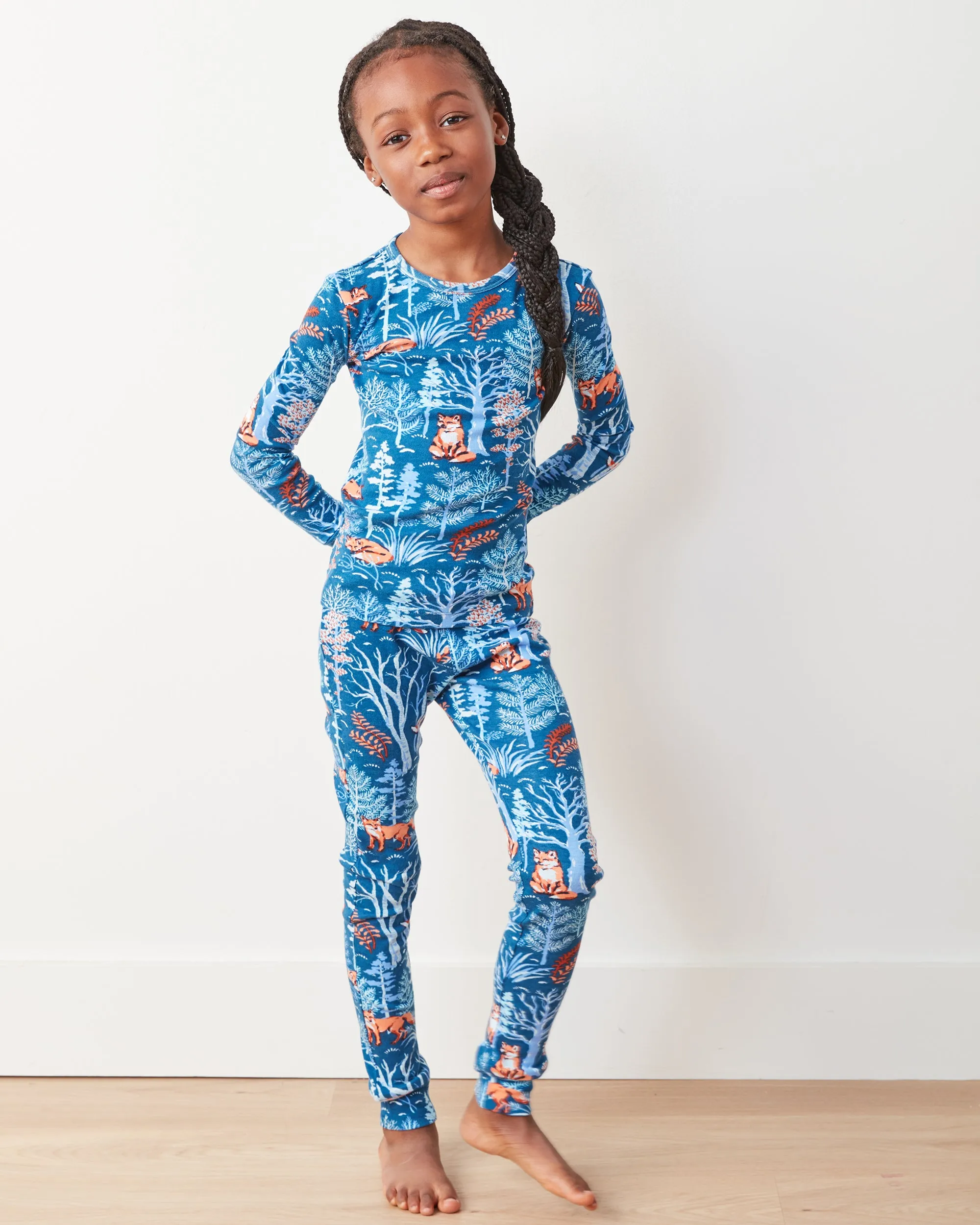 Fox & Folklore - Kids PJ Set - Indigo