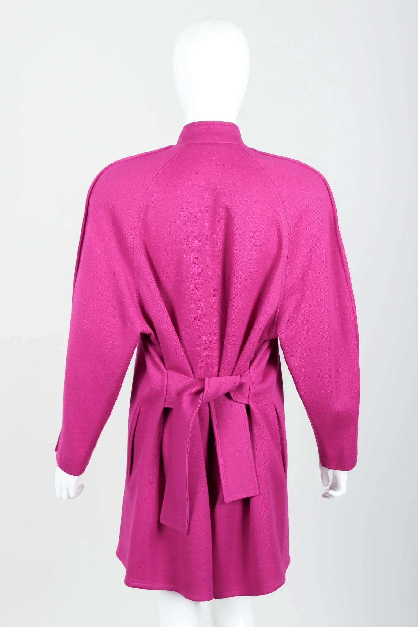 Fuchsia Knit Cocoon Coat