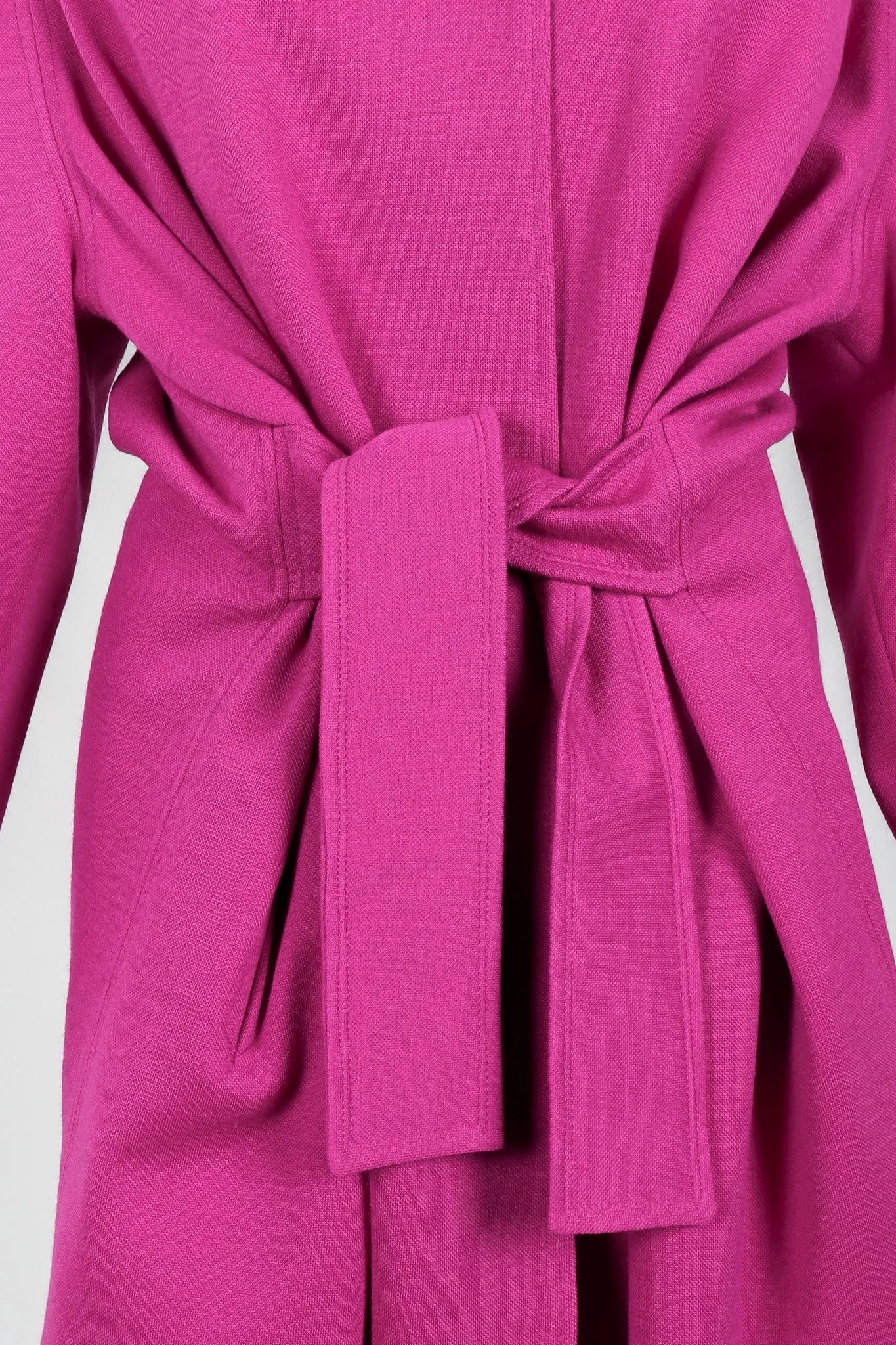 Fuchsia Knit Cocoon Coat