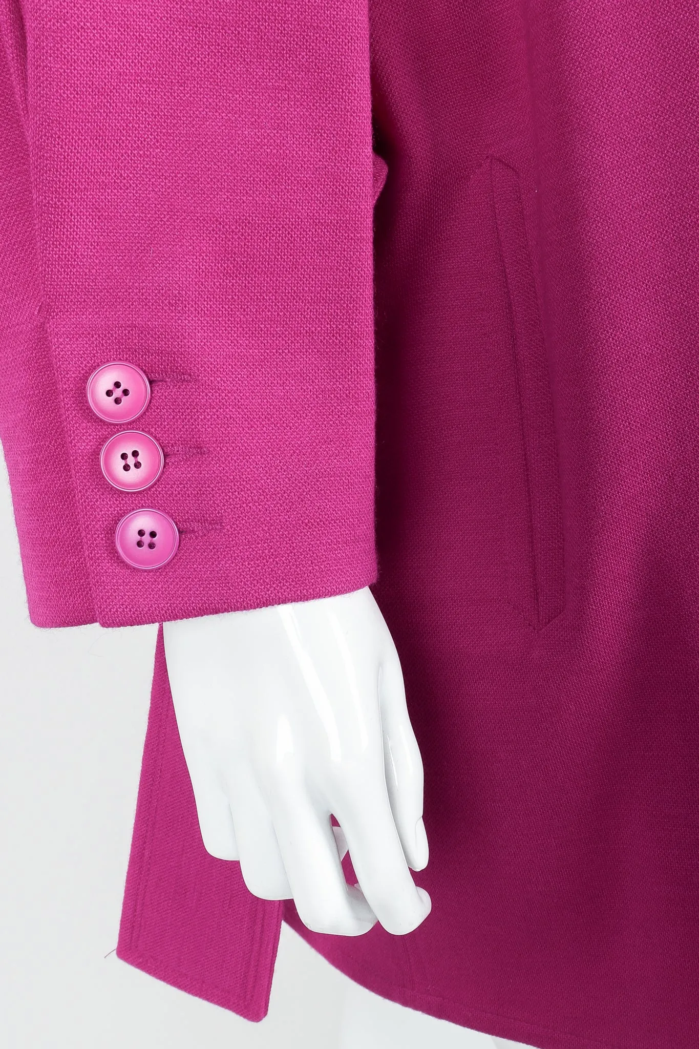 Fuchsia Knit Cocoon Coat