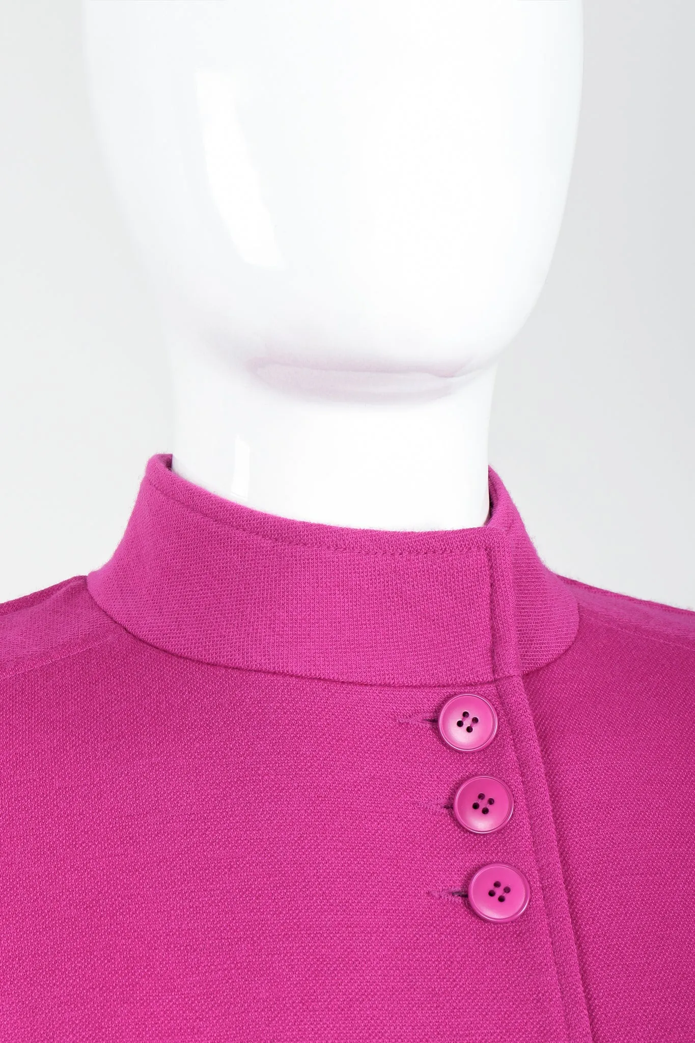 Fuchsia Knit Cocoon Coat