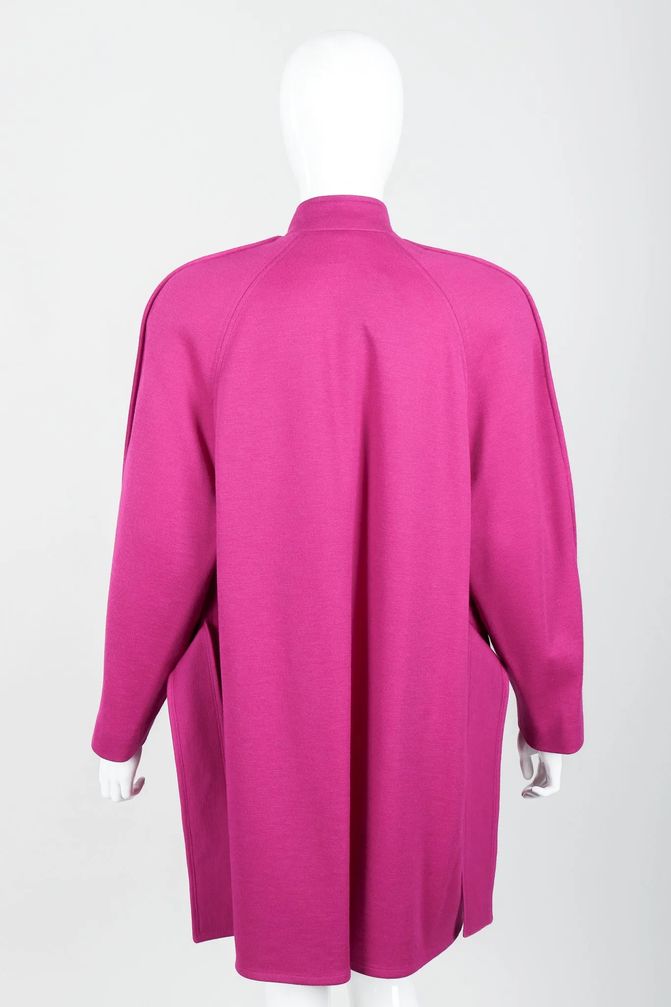 Fuchsia Knit Cocoon Coat