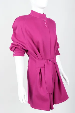 Fuchsia Knit Cocoon Coat