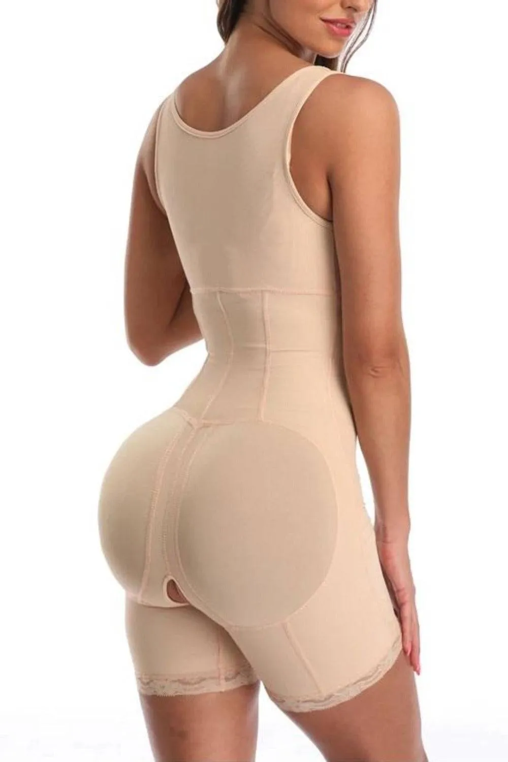 Full Body Open Crotch Tummy Control Bodysuit Shapewear