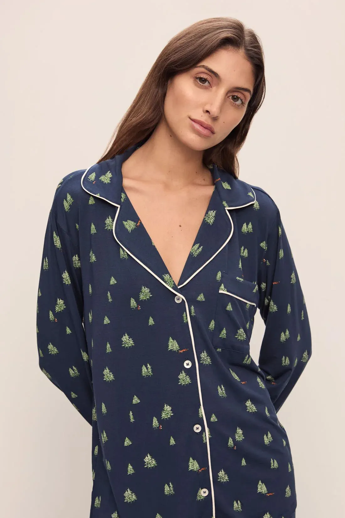 Gisele Printed Tencel Modal Long PJ Set