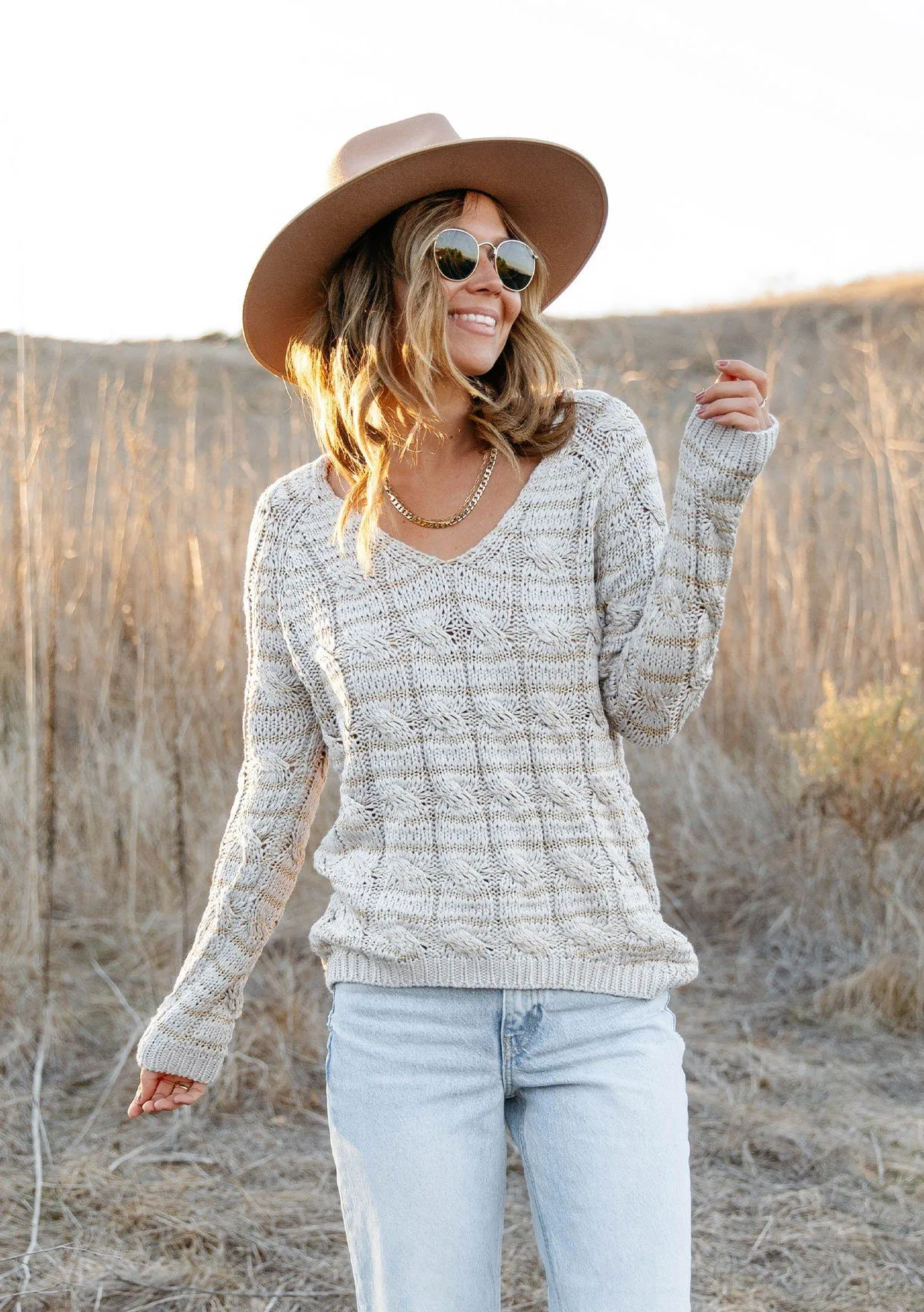 Gold Dust Striped Sweater