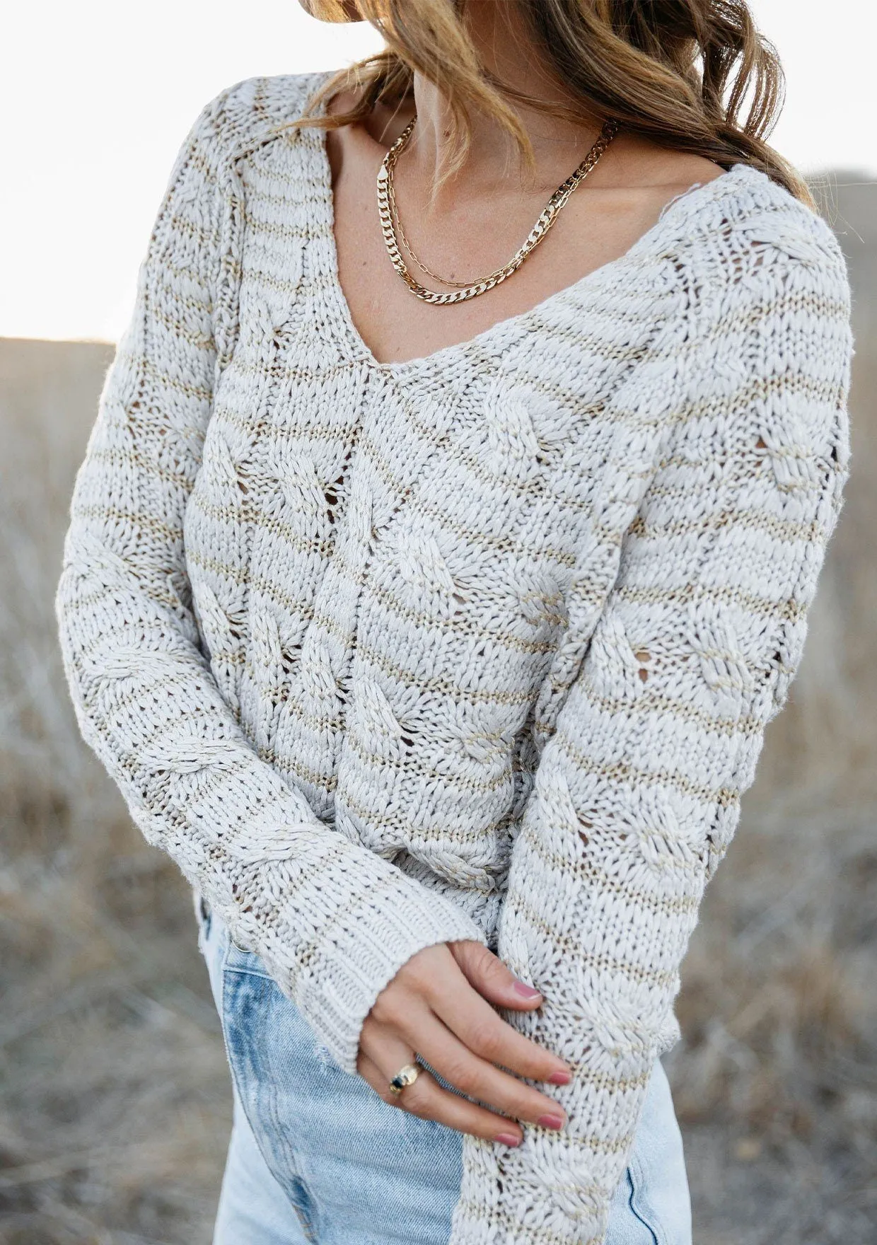 Gold Dust Striped Sweater
