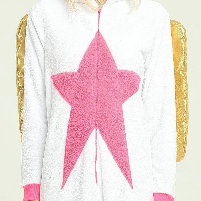 Gold Winged Unicorns Kigurumi Onesies Pajamas for Adult