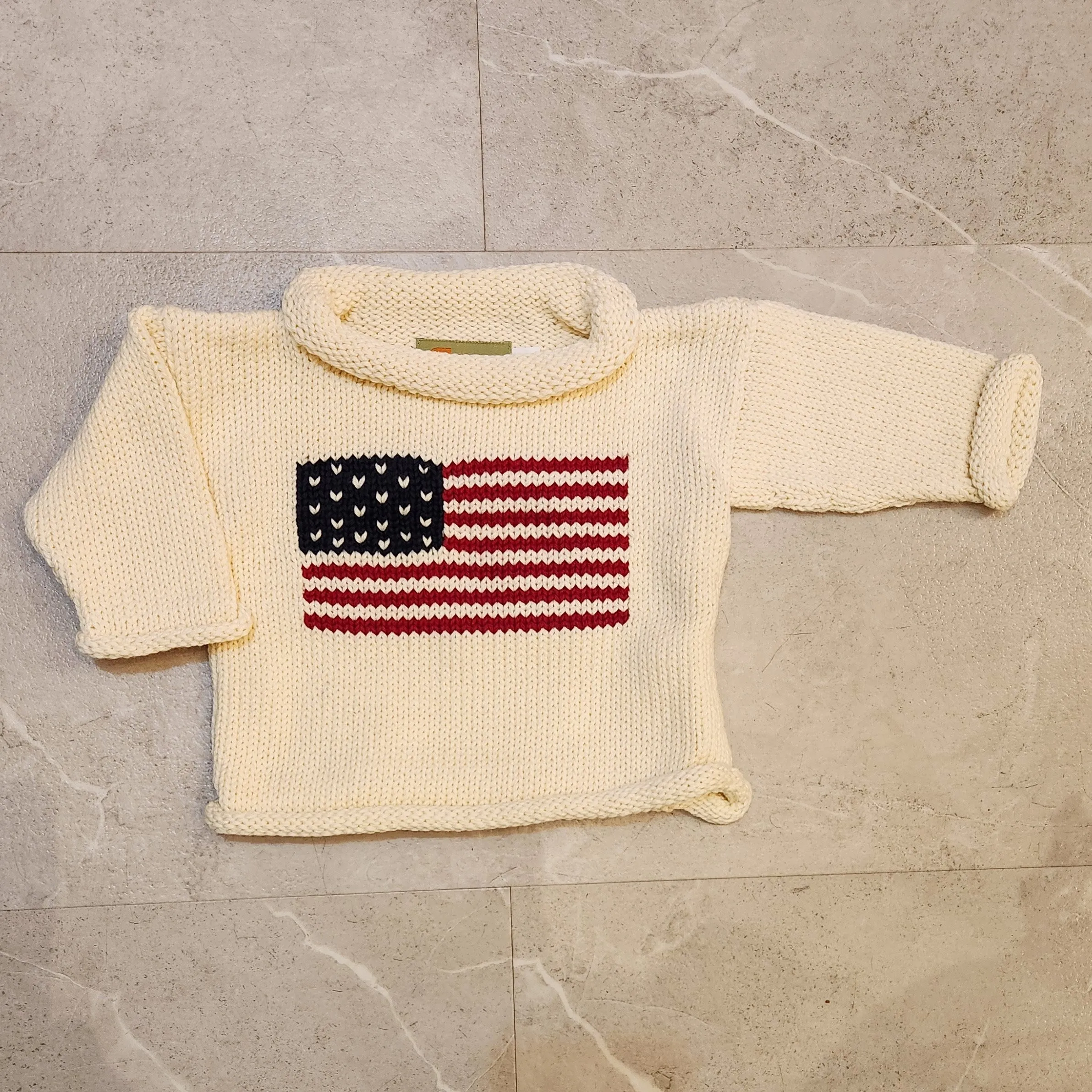 Handknit Flag Sweater