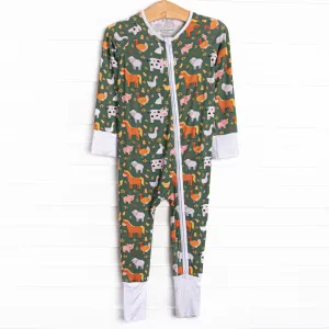 Hay Day Bamboo Zippy Pajama, Green