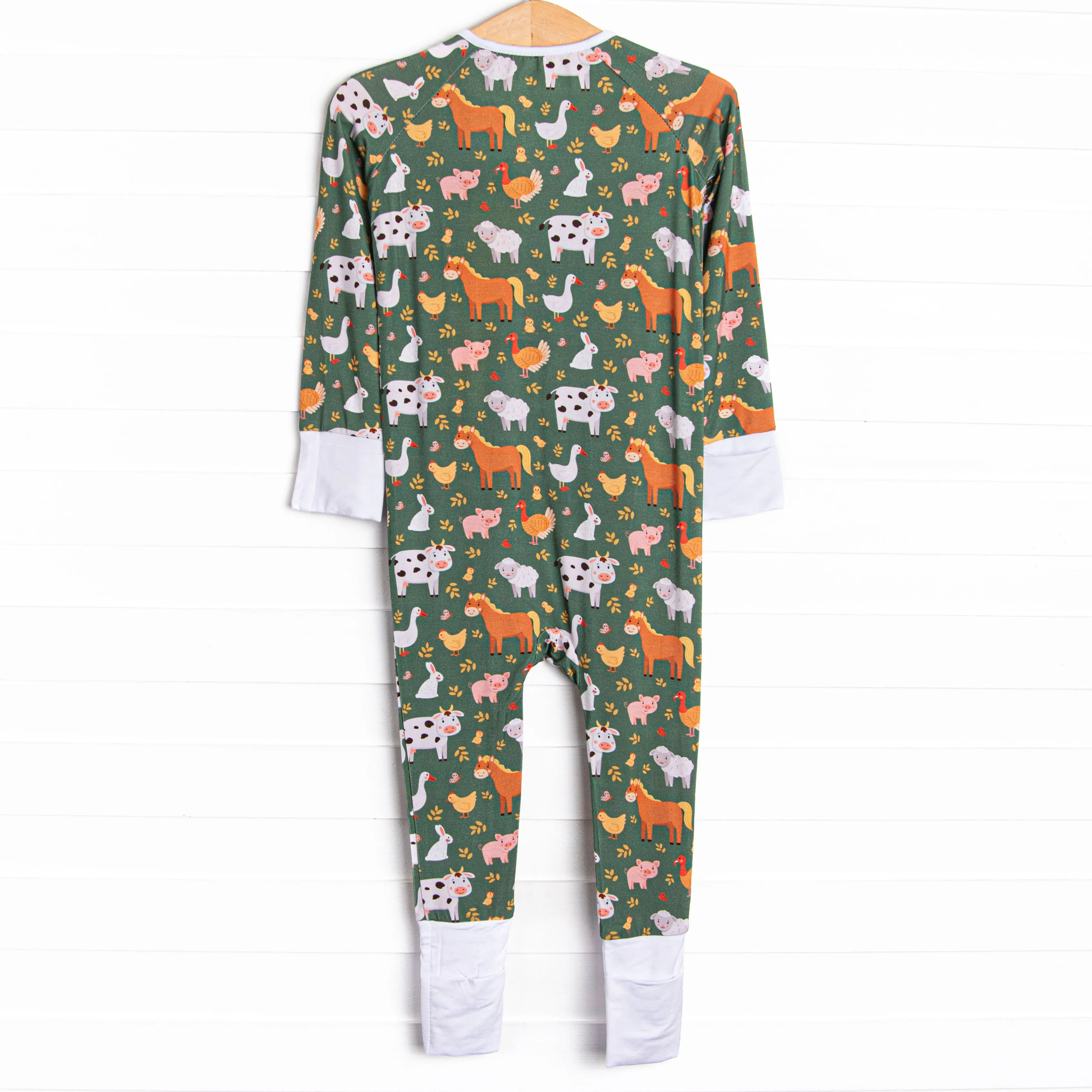 Hay Day Bamboo Zippy Pajama, Green
