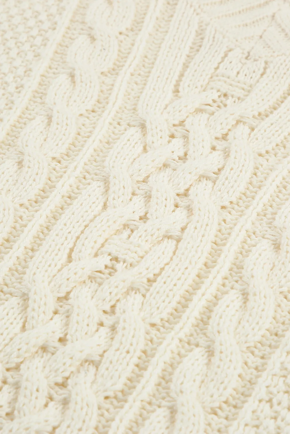 Hazel Blues® |  Cable-Knit V-Neck Sweater Vest