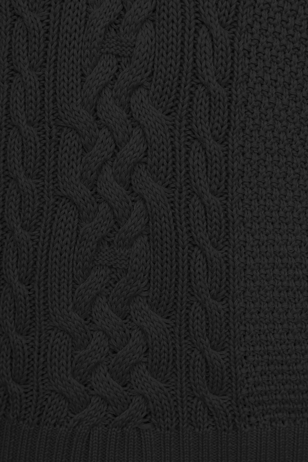 Hazel Blues® |  Cable-Knit V-Neck Sweater Vest