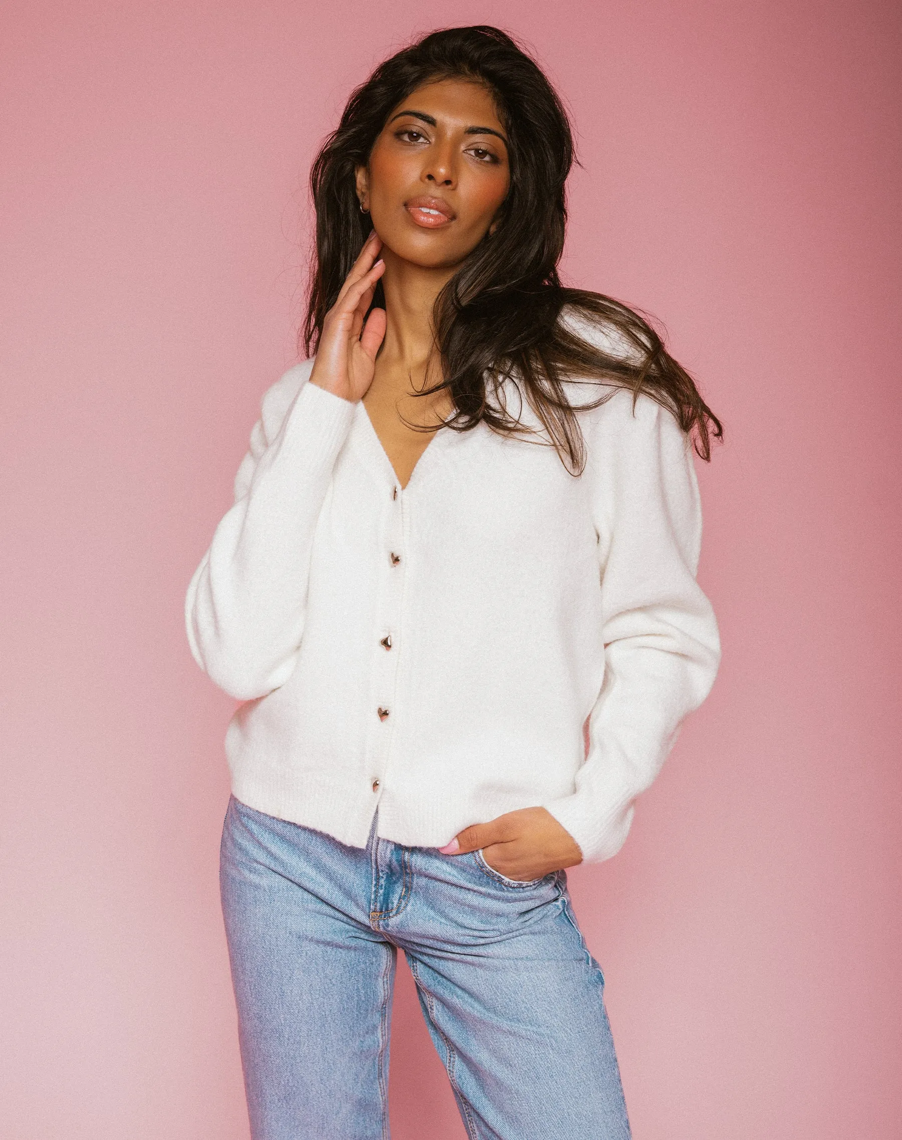 Heart Button Cardigan