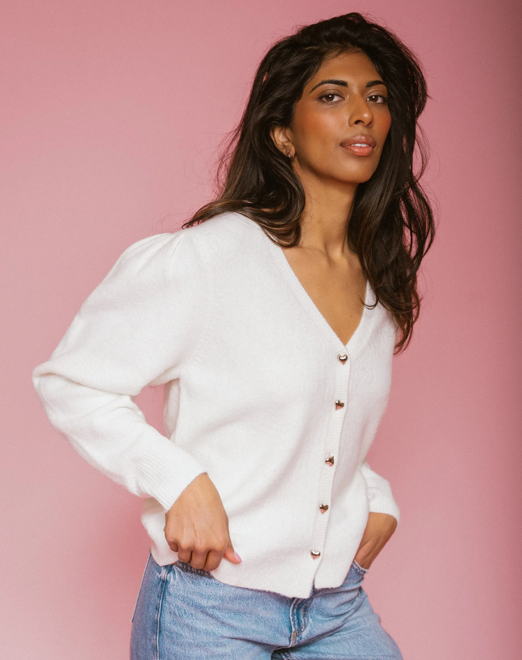 Heart Button Cardigan