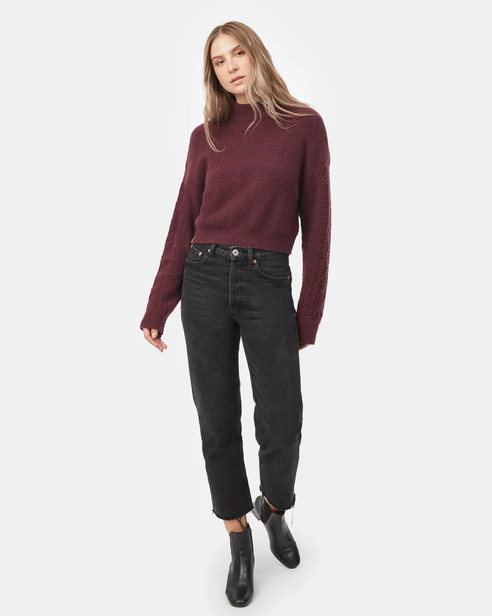 Highline Fuzzy Cable Sleeve Sweater