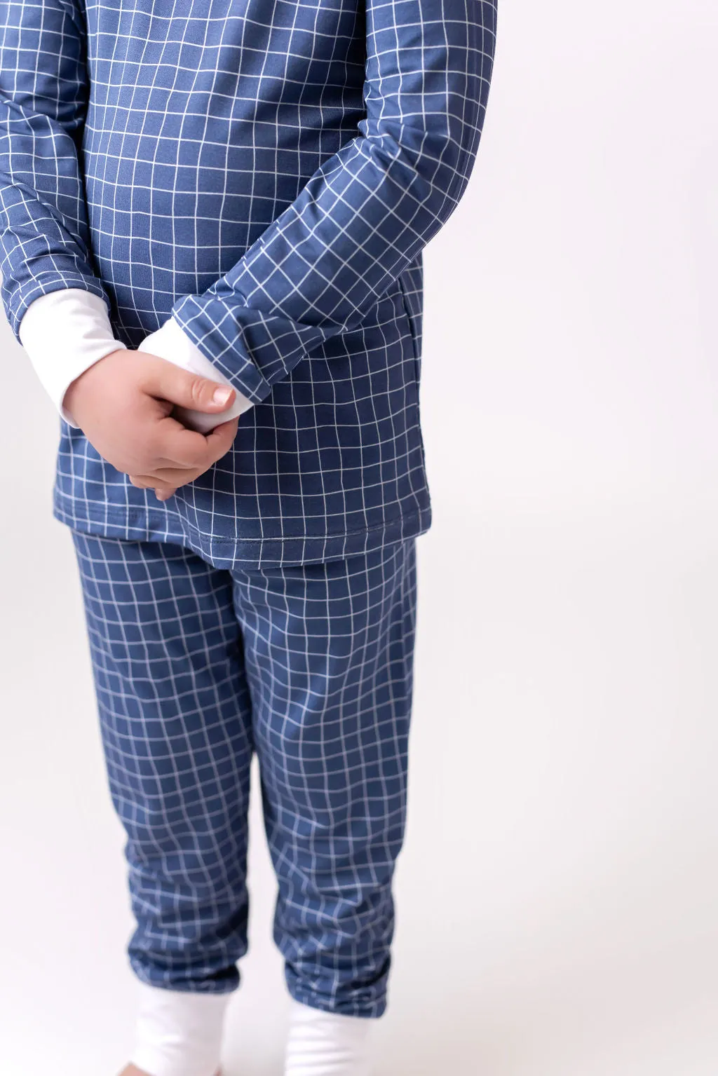 In My Jammers Blue Grid L/S 2pc PJ Set