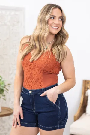 Judy Blue Dark Wash Carpenter Shorts
