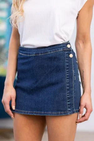 Judy Blue Dark Wash Denim Skort