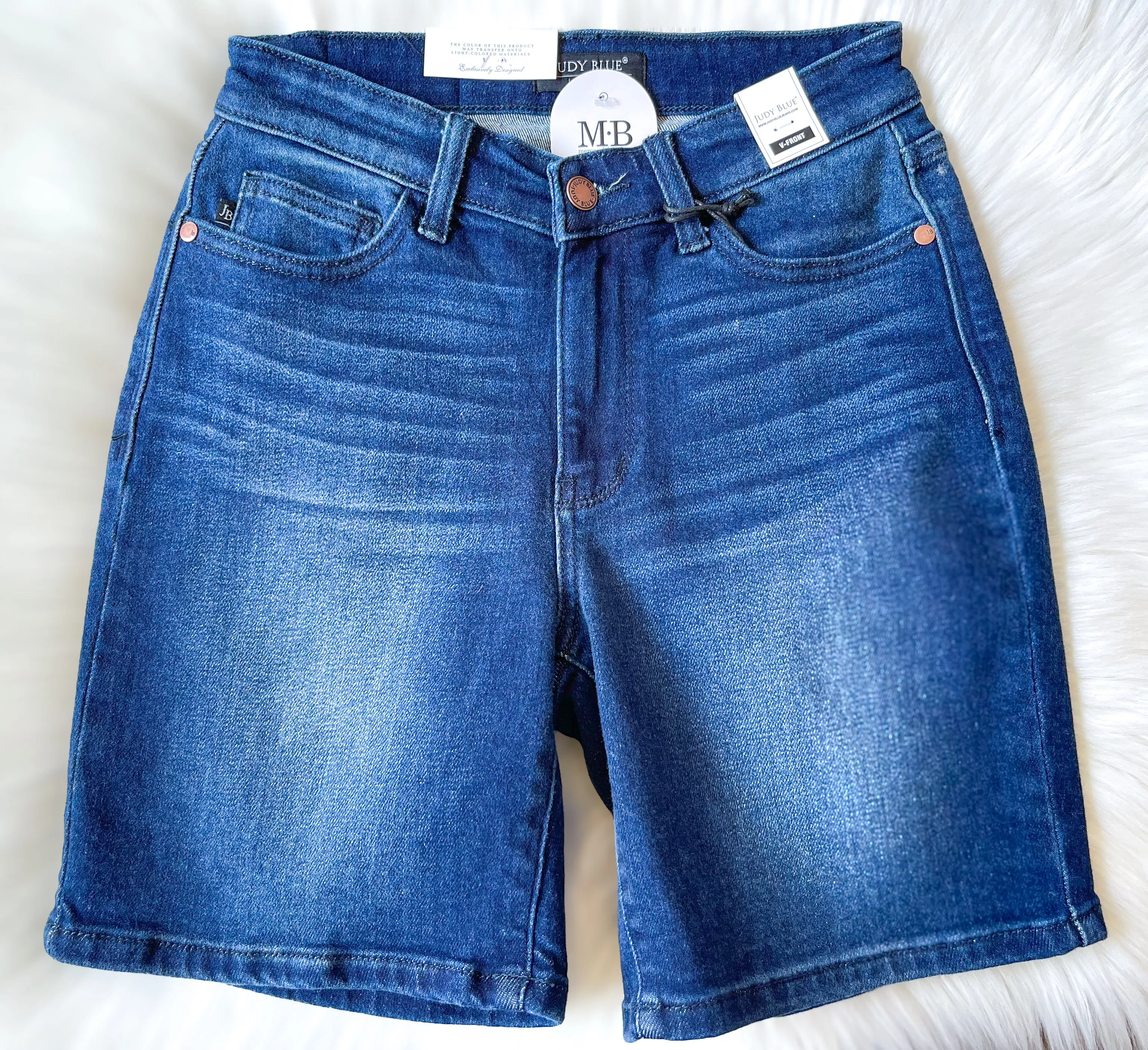 Judy Blue || Sammie High Waist V-Front Bermuda Shorts