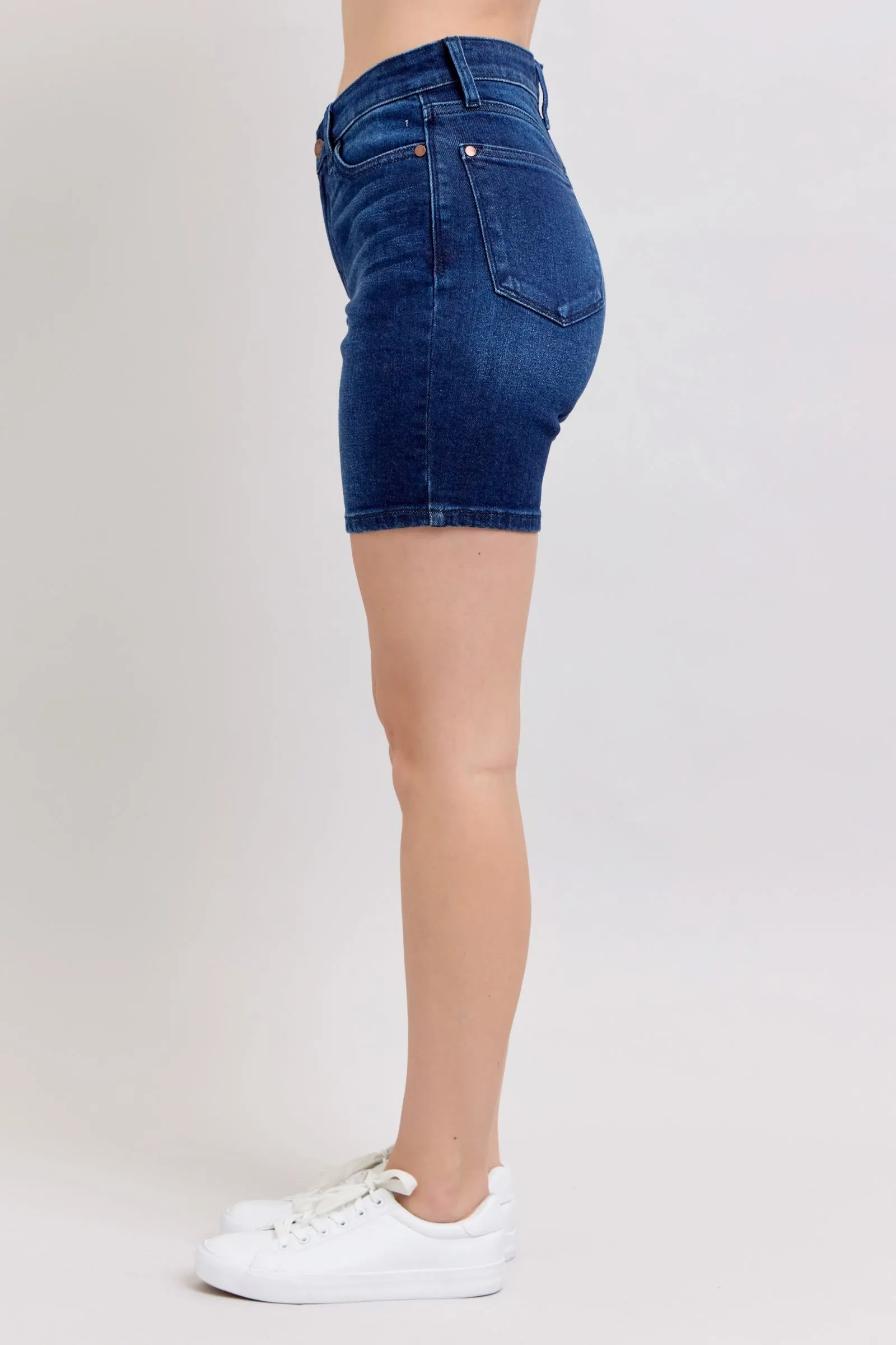 Judy Blue || Sammie High Waist V-Front Bermuda Shorts