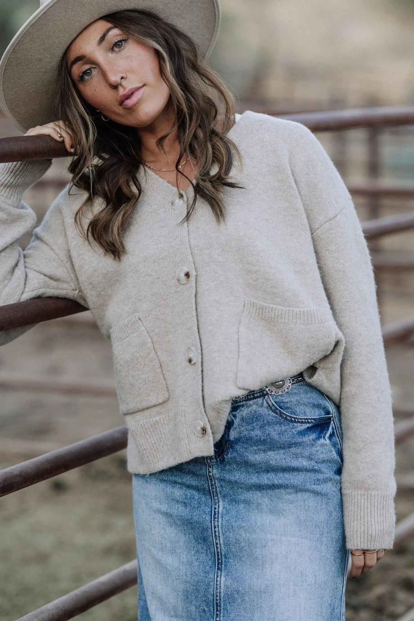 Kamrie Button Down V-Neck Cardigan