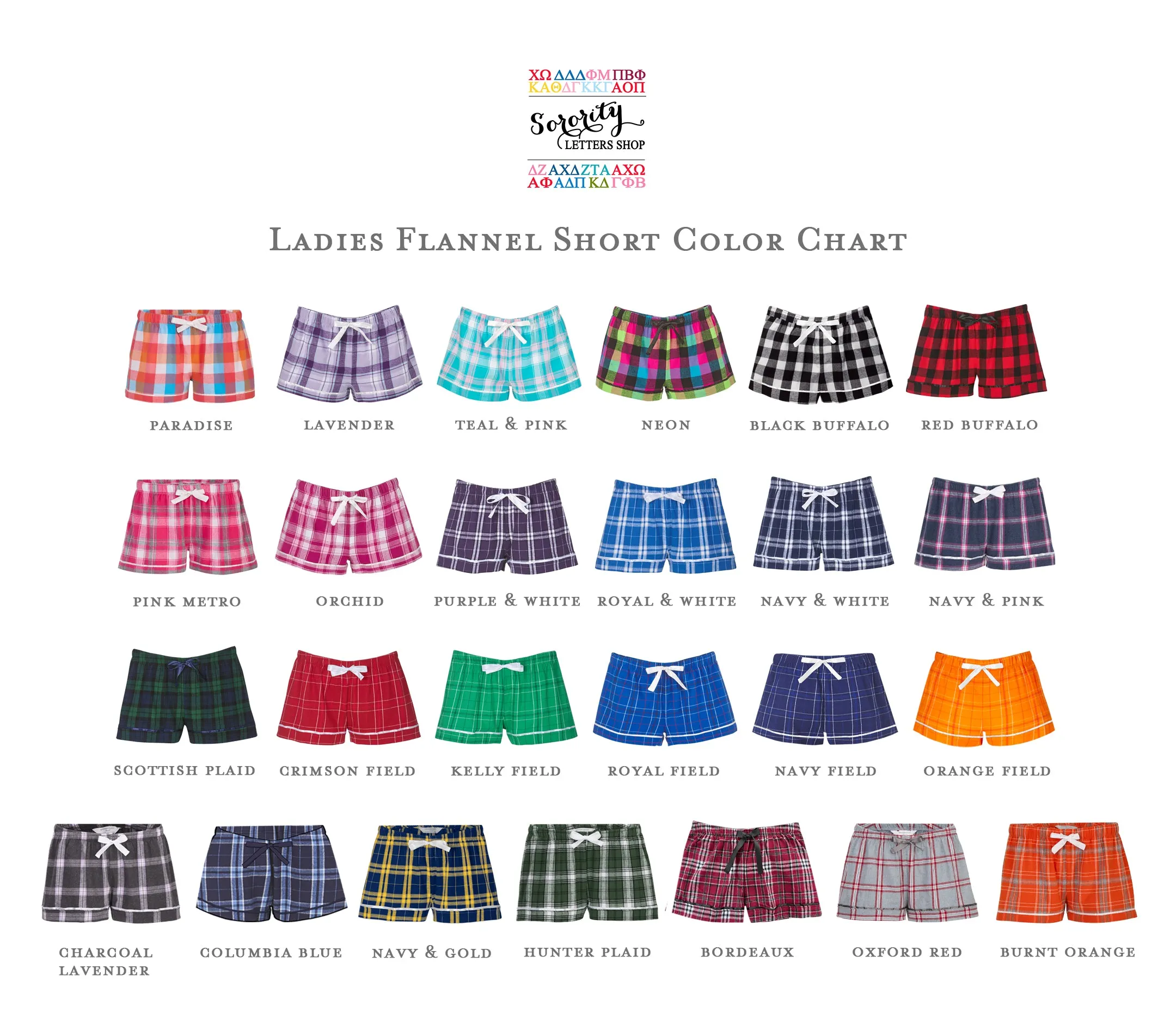 Kappa Alpha Theta Flannel Boxer Shorts