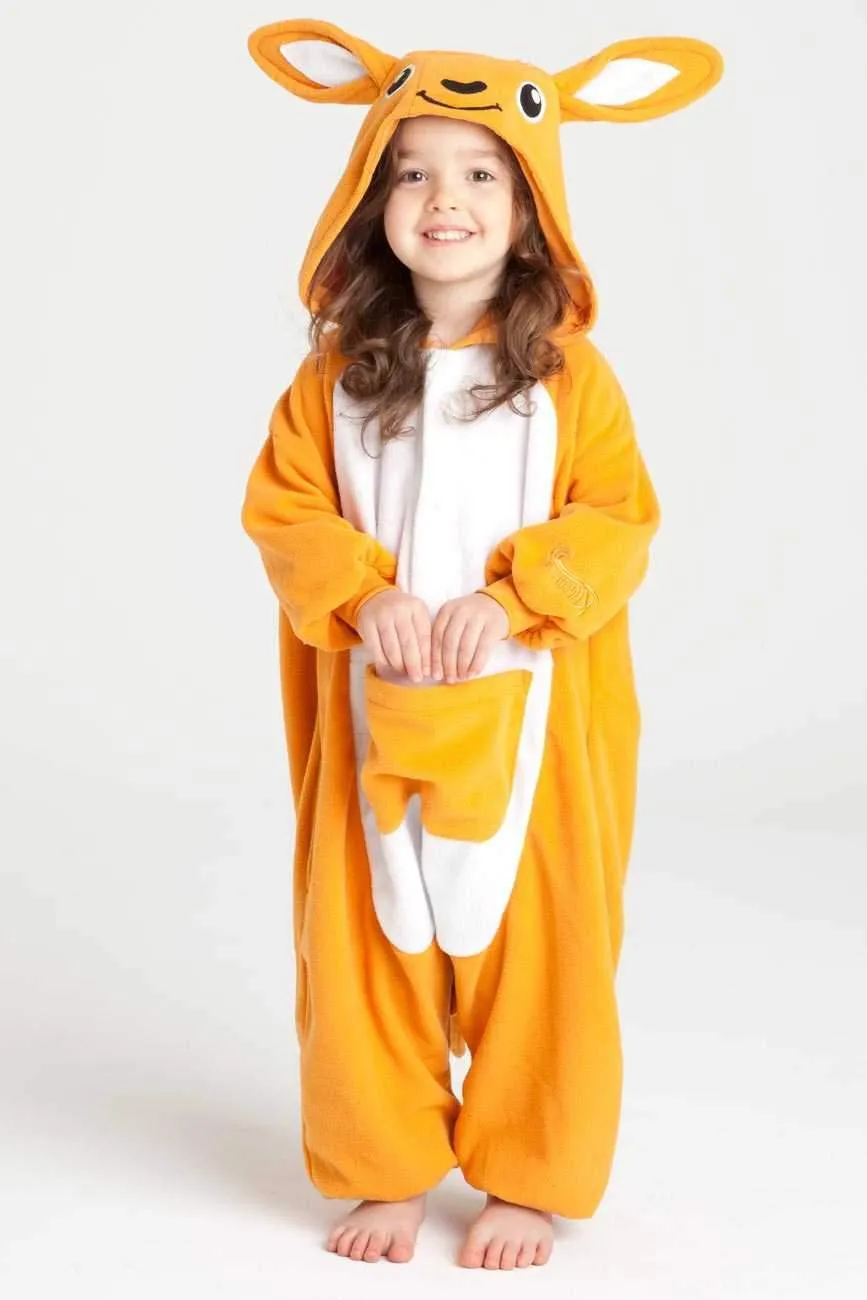 Kids Onesies Hoodie Kangaroo Animal Pajamas Kigurumi Costume