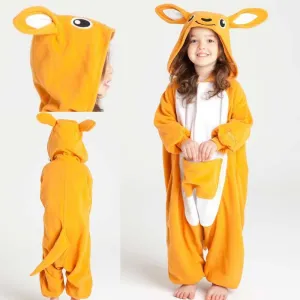 Kids Onesies Hoodie Kangaroo Animal Pajamas Kigurumi Costume