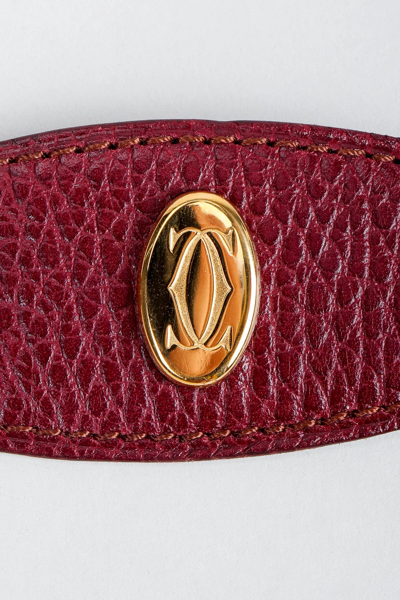 Logo Medallion Leather Belt