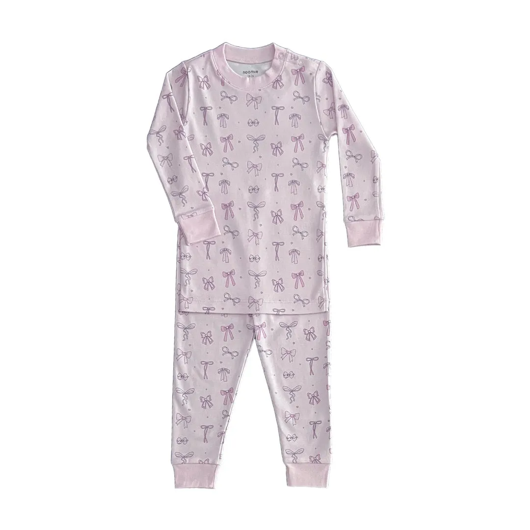 Long Sleeve Bows PJ Set