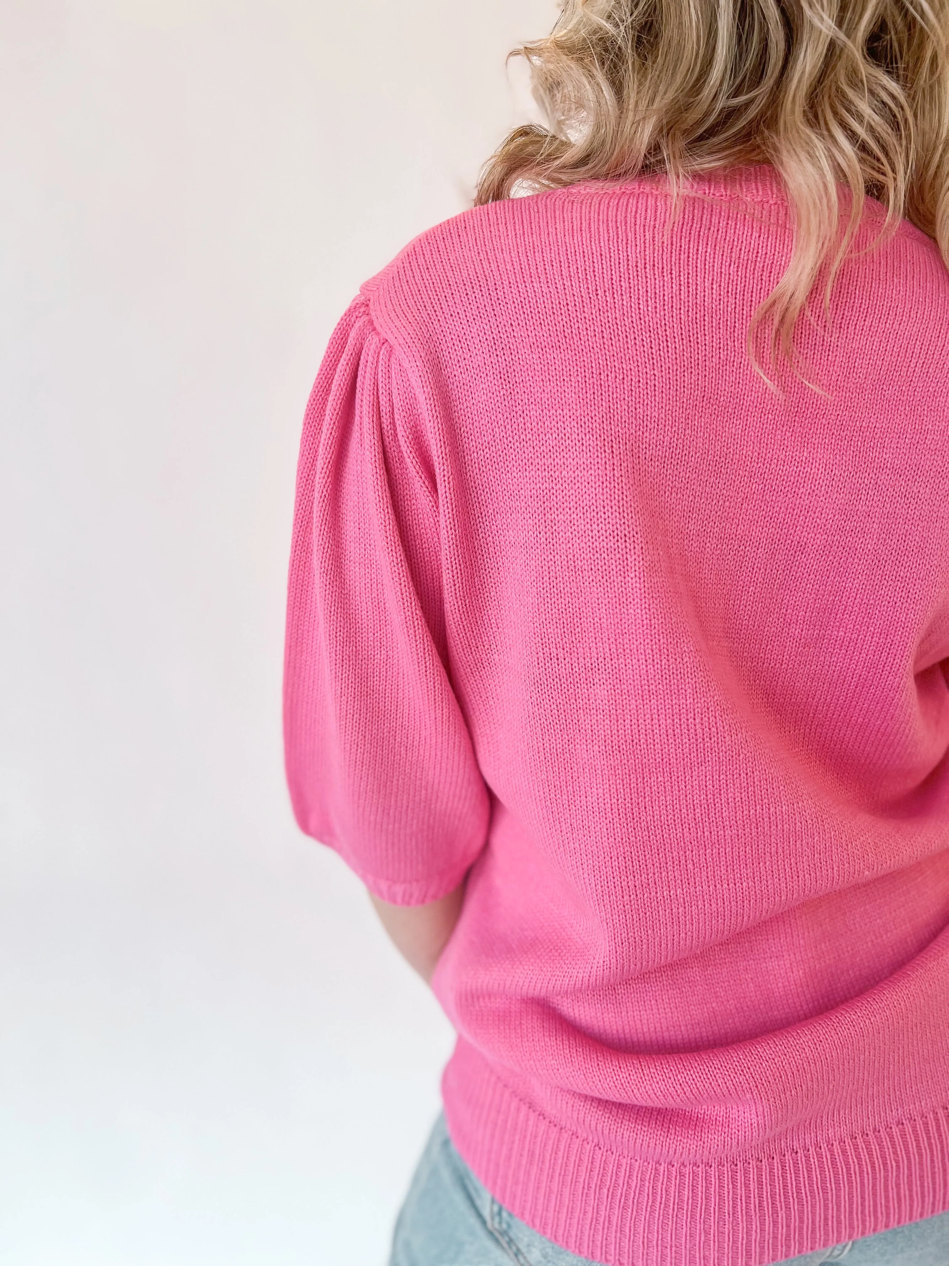 Mama Embroidered Knit Top