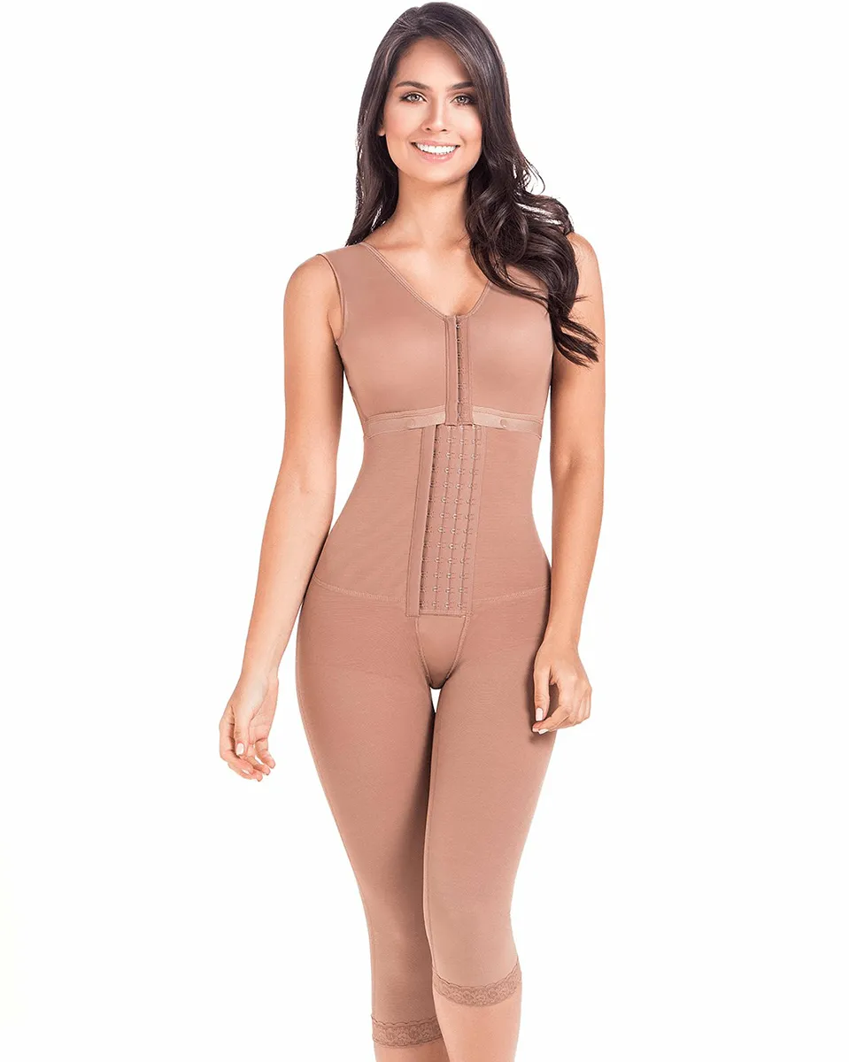 MariaE Fajas Colombian Postpartum Full Body Body Shaper For Women Knee Length & Bra