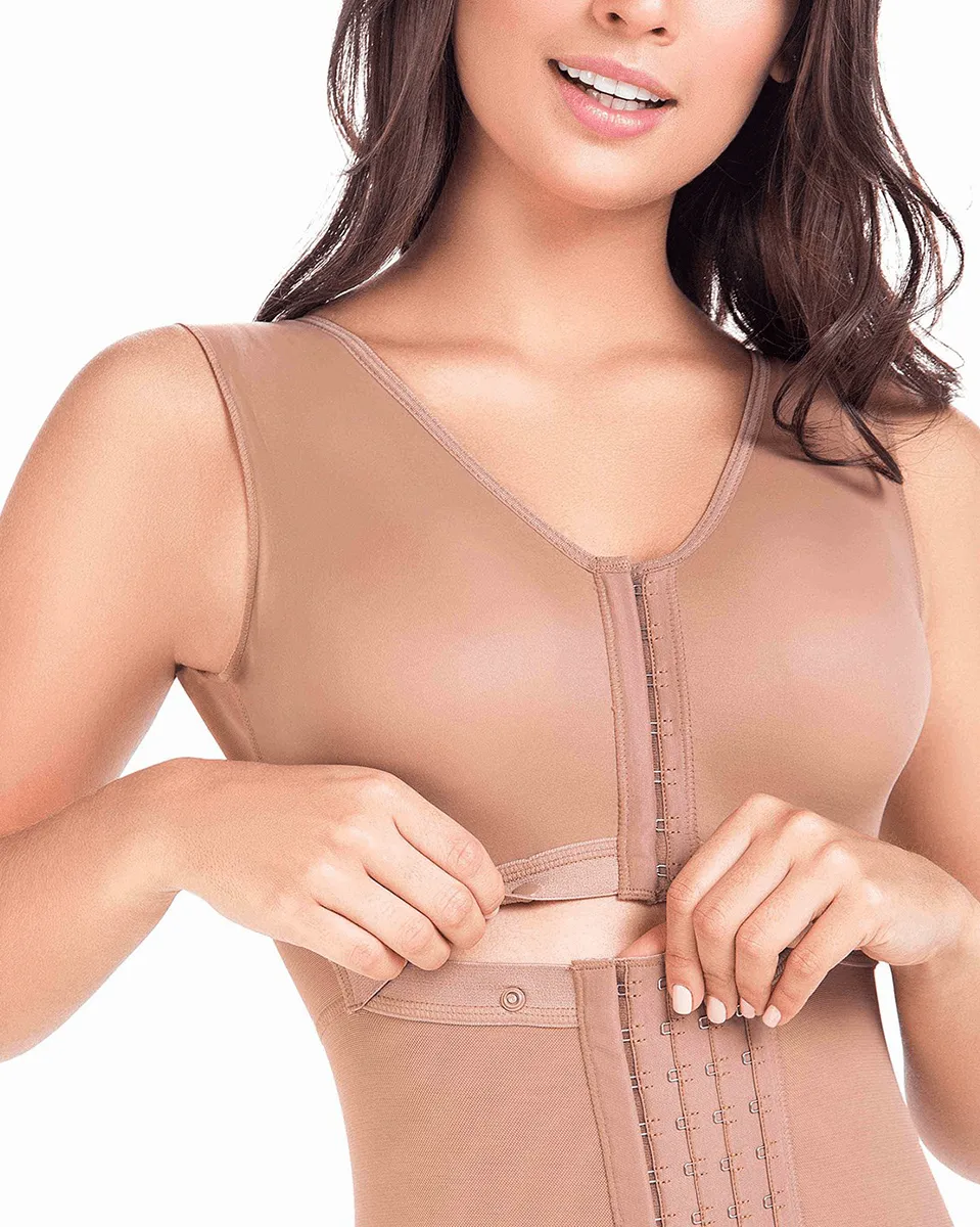 MariaE Fajas Colombian Postpartum Full Body Body Shaper For Women Knee Length & Bra