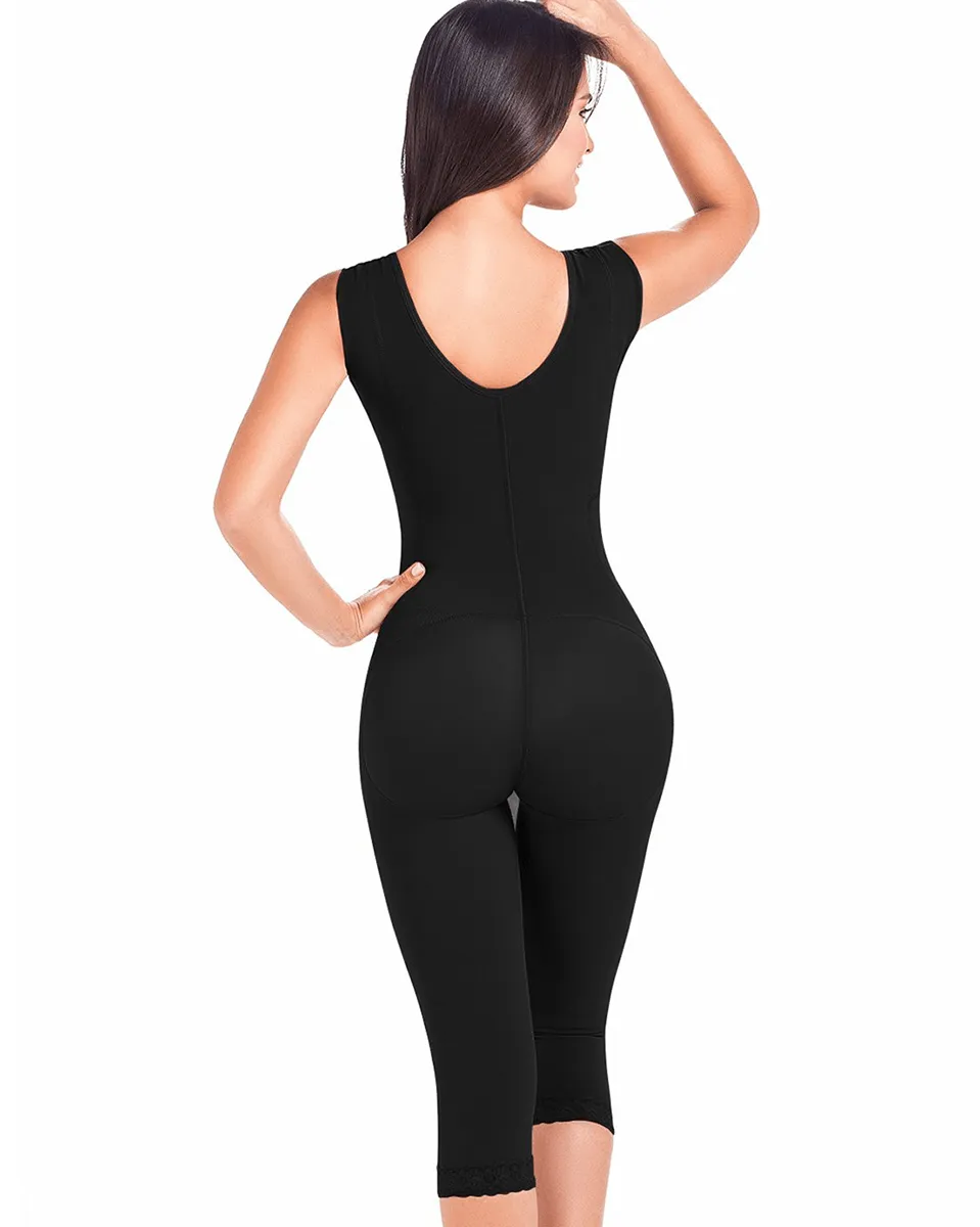 MariaE Fajas Colombian Postpartum Full Body Body Shaper For Women Knee Length & Bra