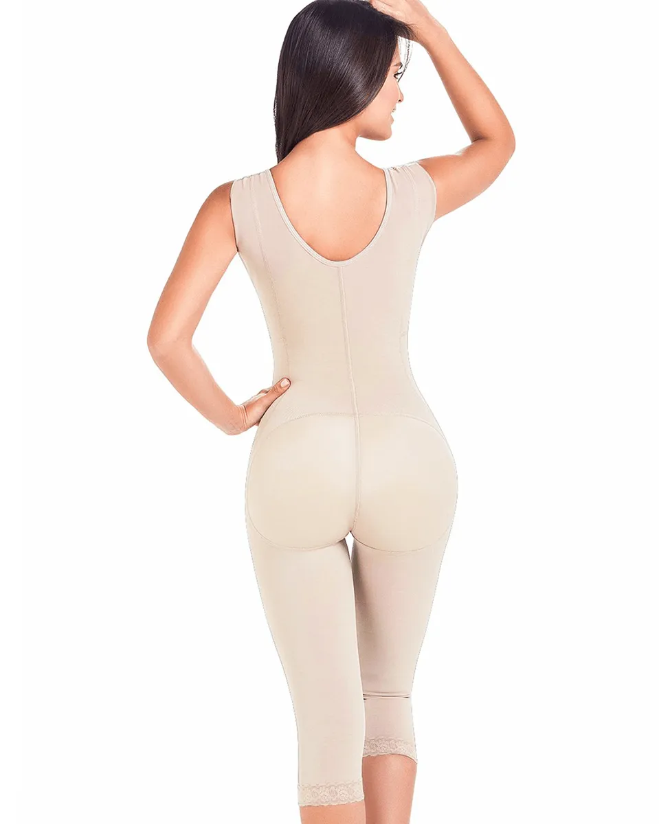 MariaE Fajas Colombian Postpartum Full Body Body Shaper For Women Knee Length & Bra