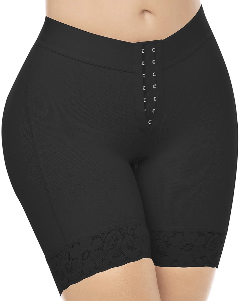 MariaE Fajas Low Rise Shapewear Shorts with Zippered Crotch High Compression