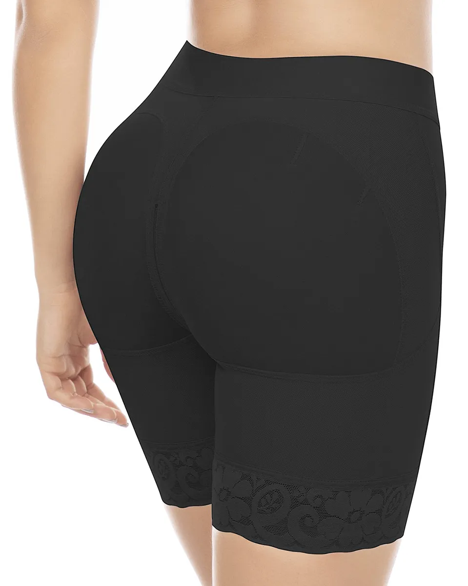 MariaE Fajas Low Rise Shapewear Shorts with Zippered Crotch High Compression