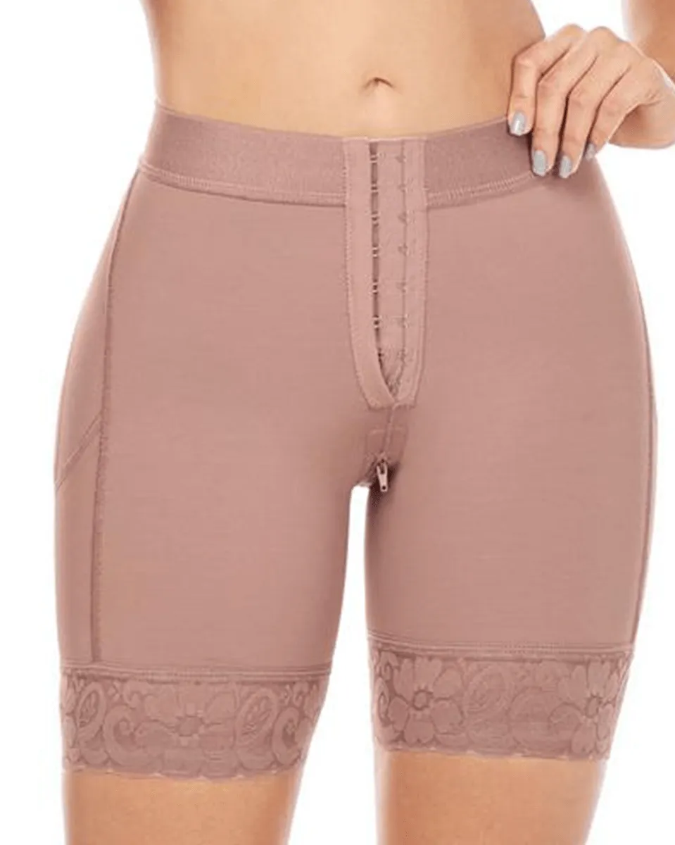 MariaE Fajas Low Rise Shapewear Shorts with Zippered Crotch High Compression