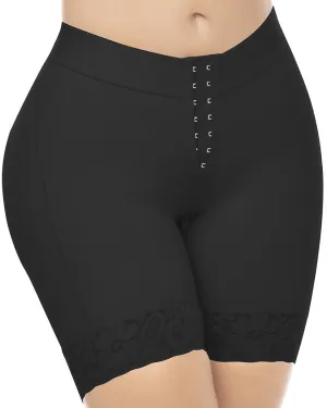 MariaE Fajas Low Rise Shapewear Shorts with Zippered Crotch High Compression