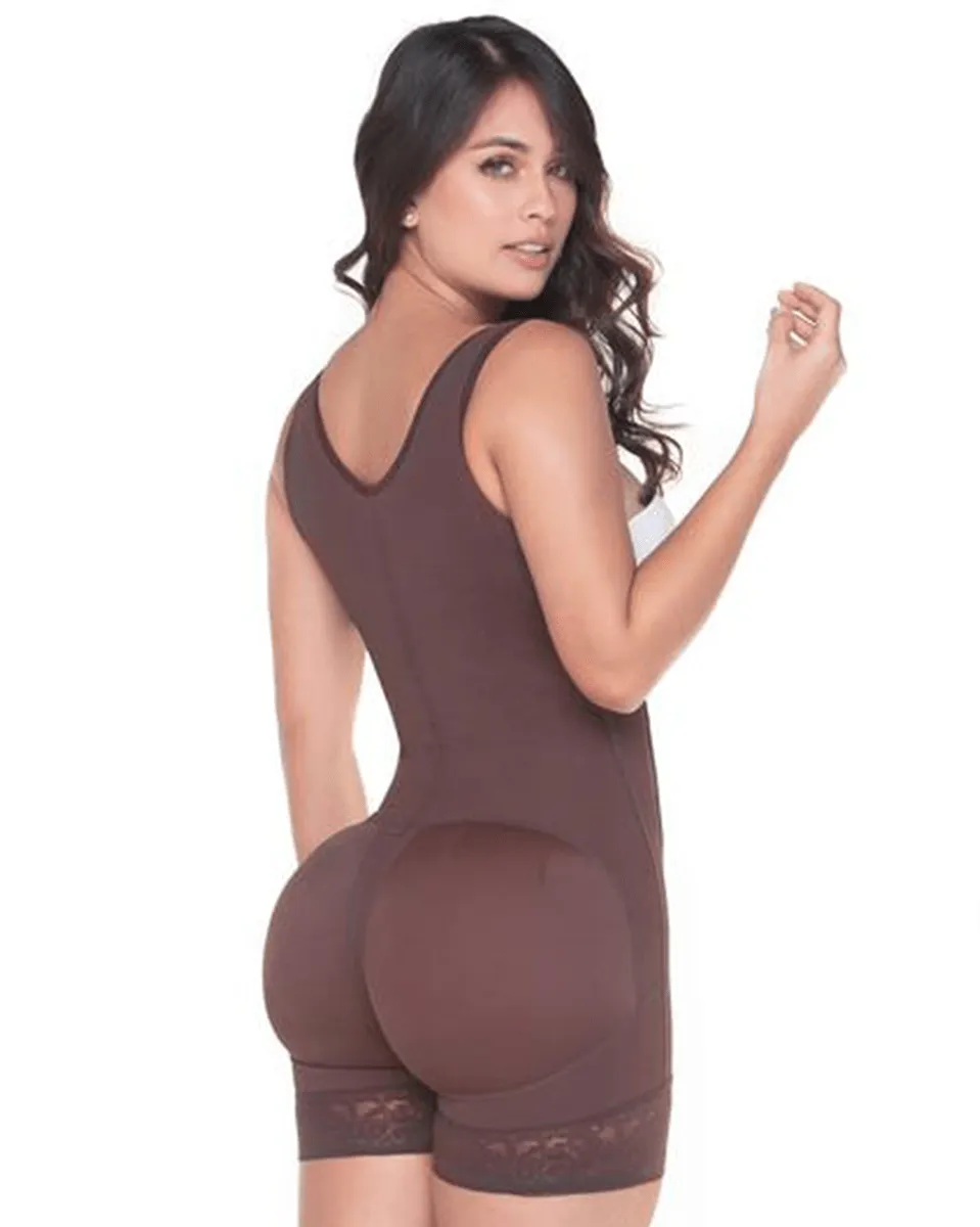 MariaE Fajas Stage 2 Post Surgery High Compression Garment Mid Thigh & Open Bust