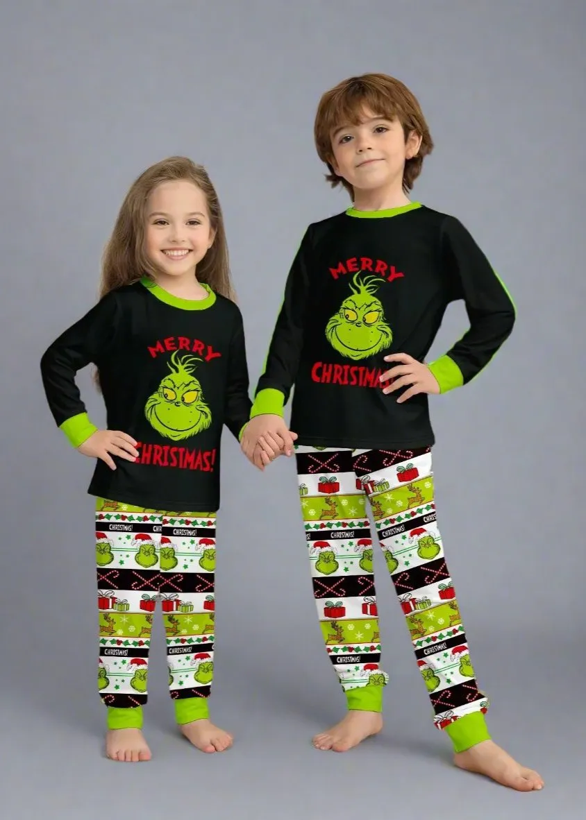 Matching Family Christmas Pajamas – Fun Grinch-Inspired Holiday Set