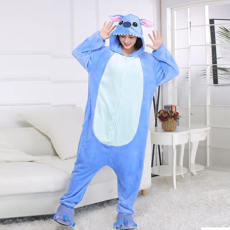 Men Pajamas (XXL 180-200CM) Kigurumi Onesie For Adults Women Slipper Zipper Animal Pyjamas One-Piece Pijama Cosplay Costume Gift