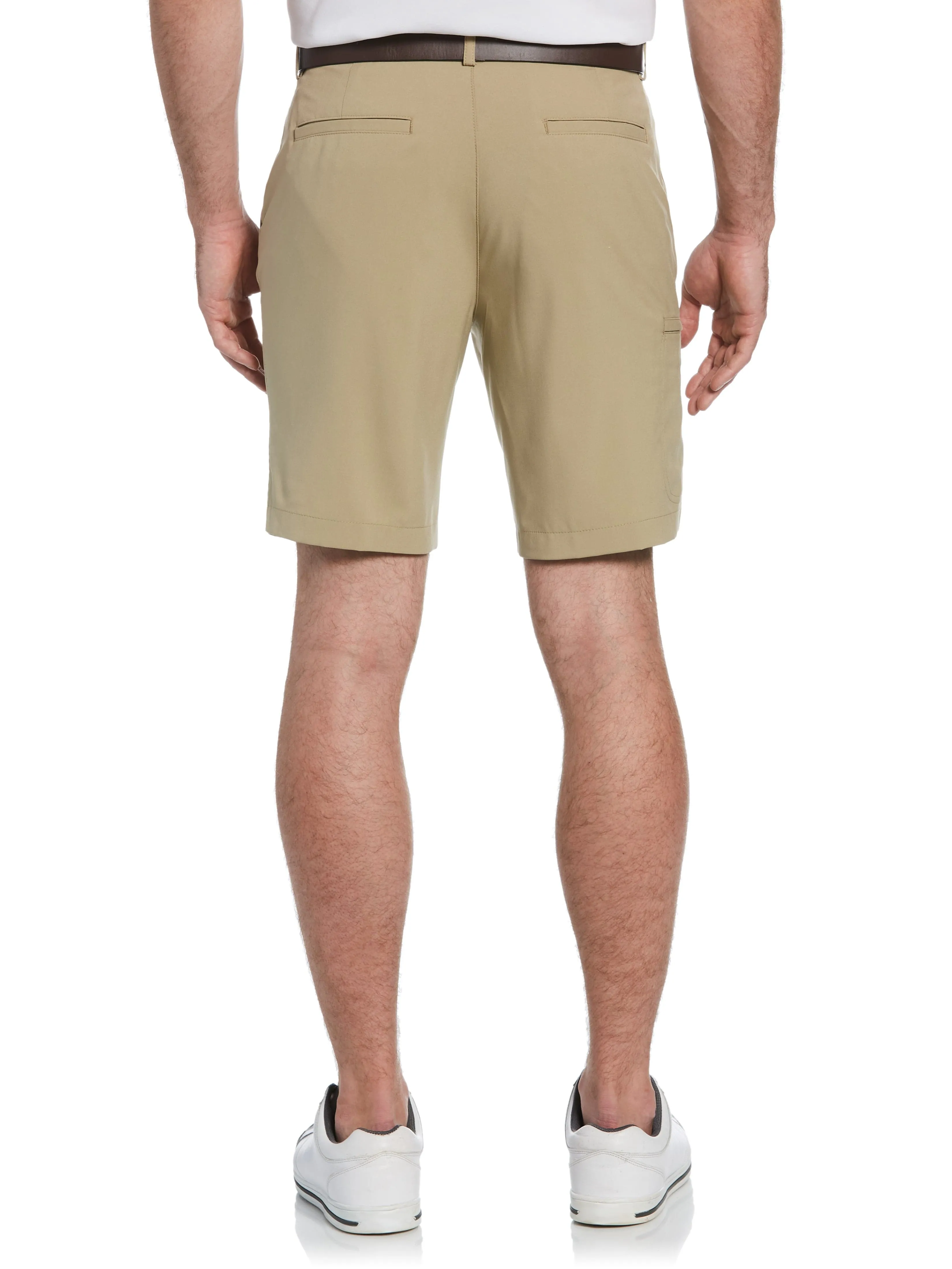 Men's Flat Front Solid Golf Short with Cargo Pocket