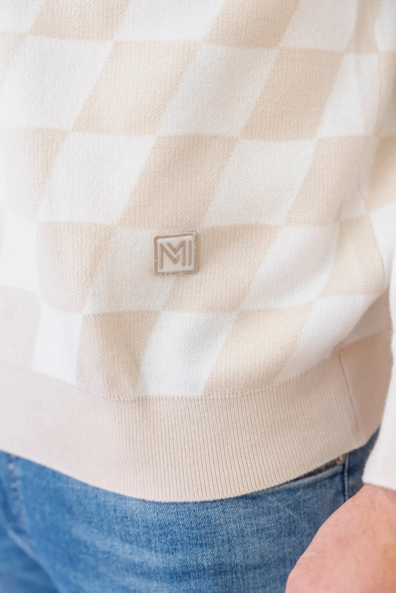 MIND BRIDGE Checkerboard Cardigan