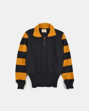 Motorcycle Sweater - Black / Old Gold