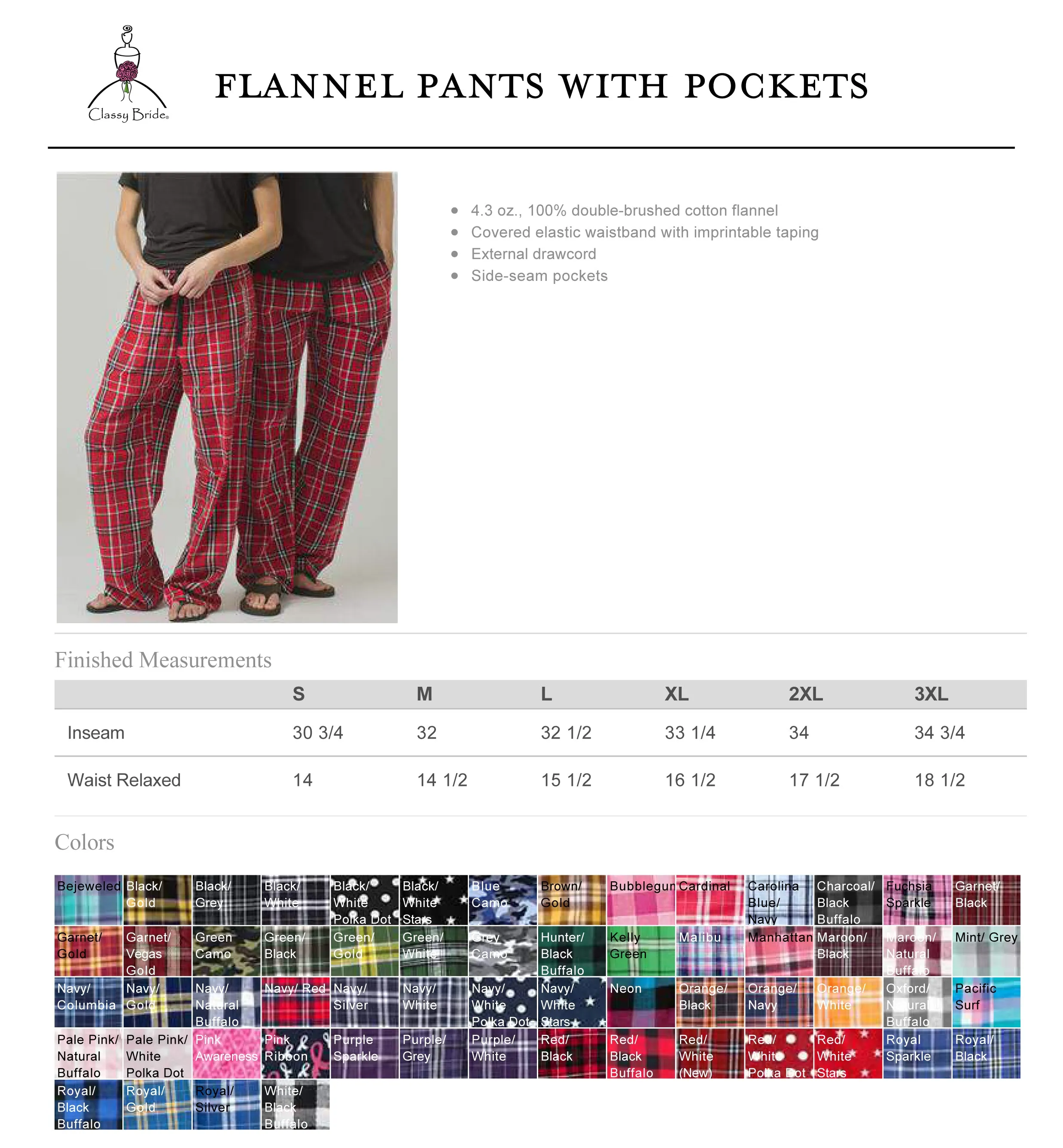 Mr. and Mrs. Personalized Pajama Pants